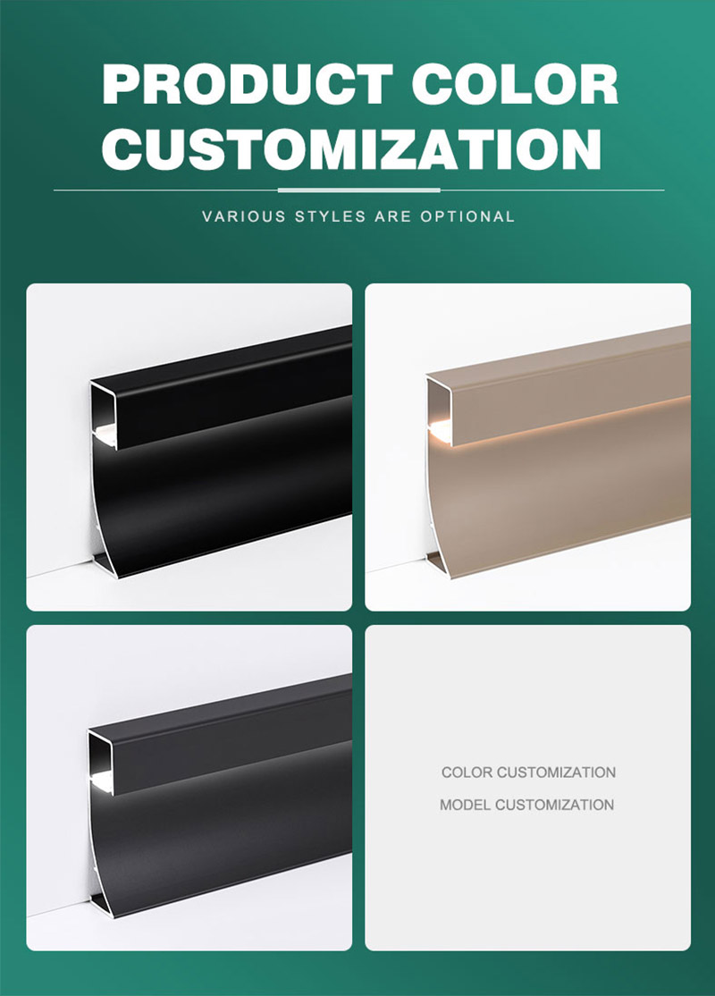 Papan skirting jalur berbilang Warna