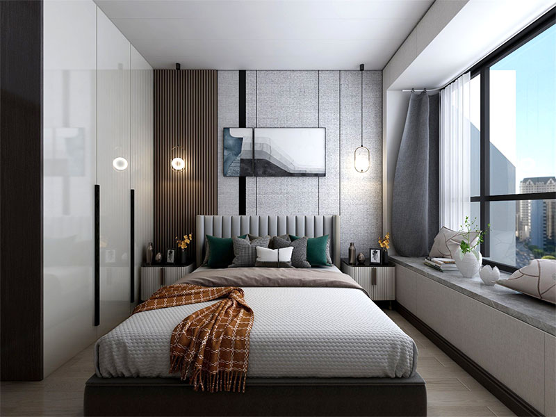 Dinding panel bergalur tersuai