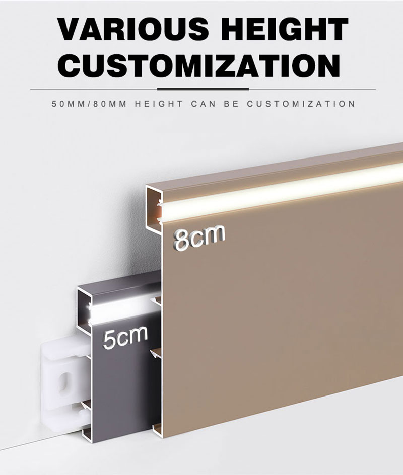 Skirting logam Gaya Moden 