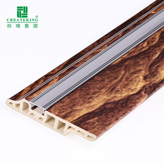 90*16mm PVC Lambs Lidah Kuku Tersembunyi Papan Skirting