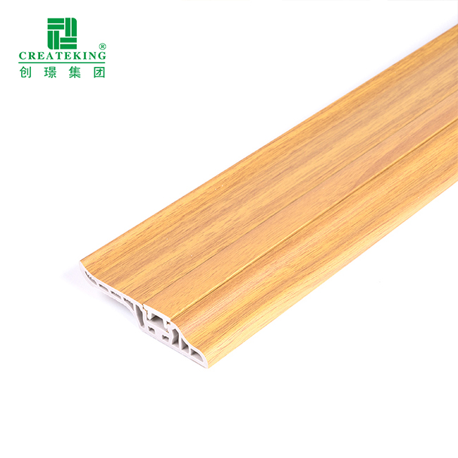 Pembekal China Pemasangan Mudah Waterproof PVC Skirting Baseboard Untuk Hiasan