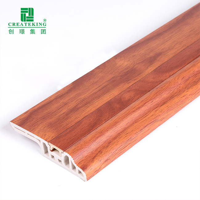 Pembekal China Pemasangan Mudah Waterproof PVC Skirting Baseboard Untuk Hiasan