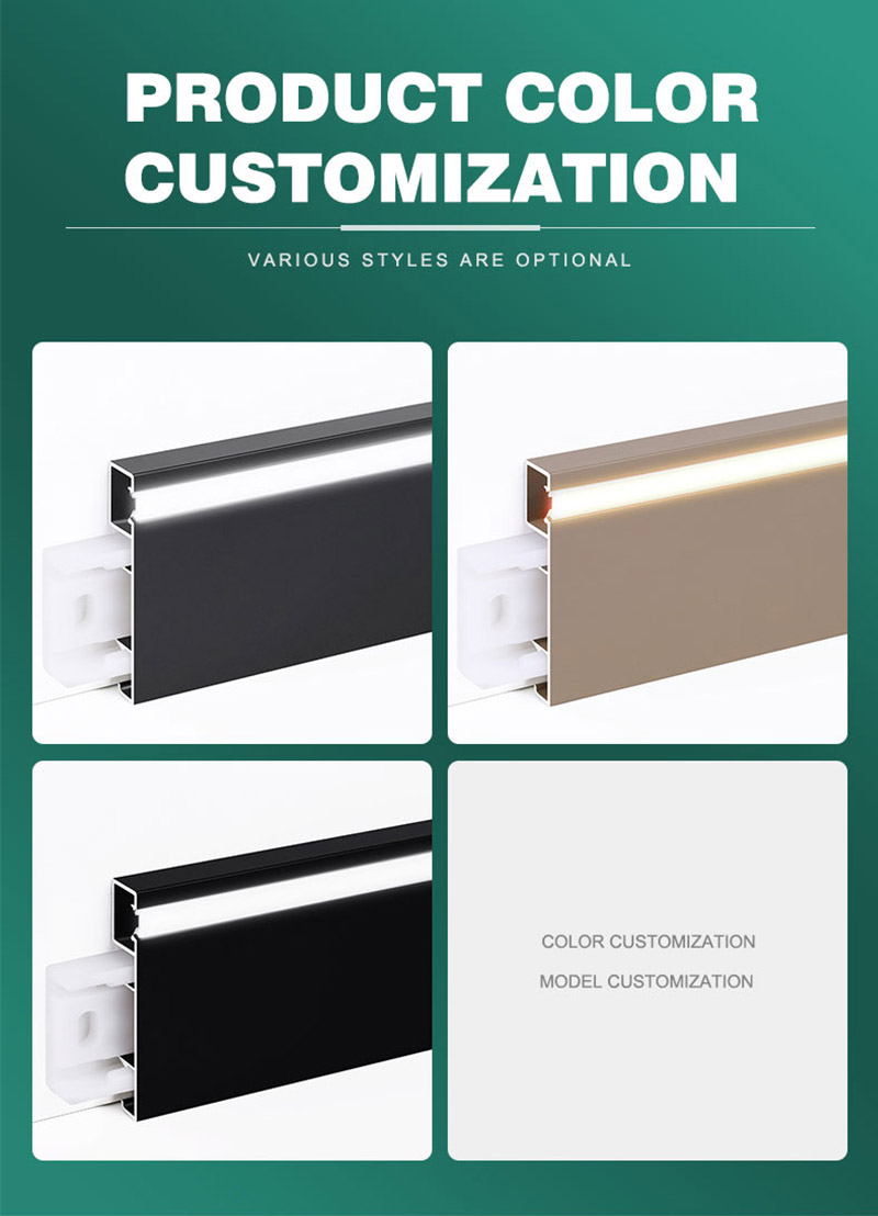 Papan skirting jalur berbilang Warna