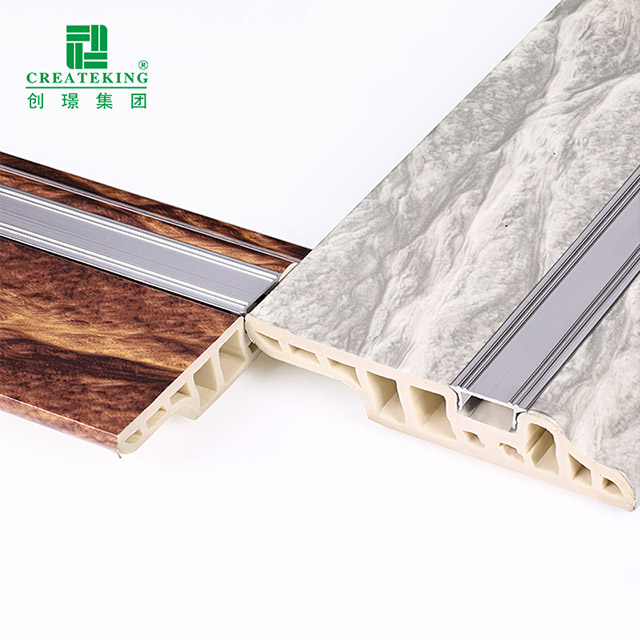 90*16mm PVC Lambs Lidah Kuku Tersembunyi Papan Skirting