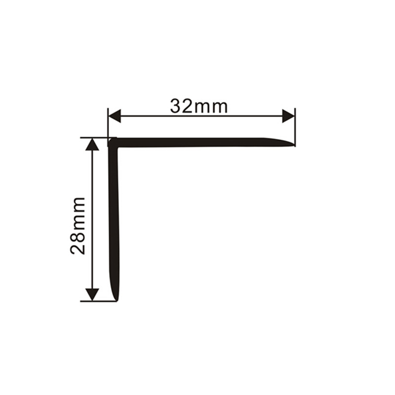  Jalur tepi lantai berbentuk V dalaman