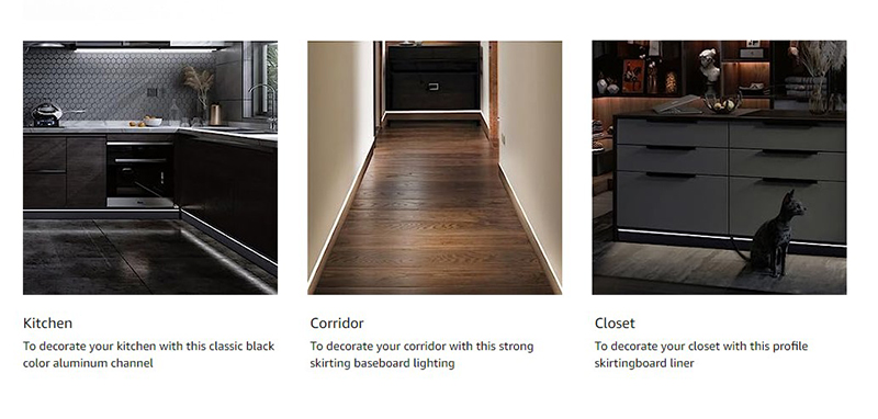 Papan skirt LED tersuai