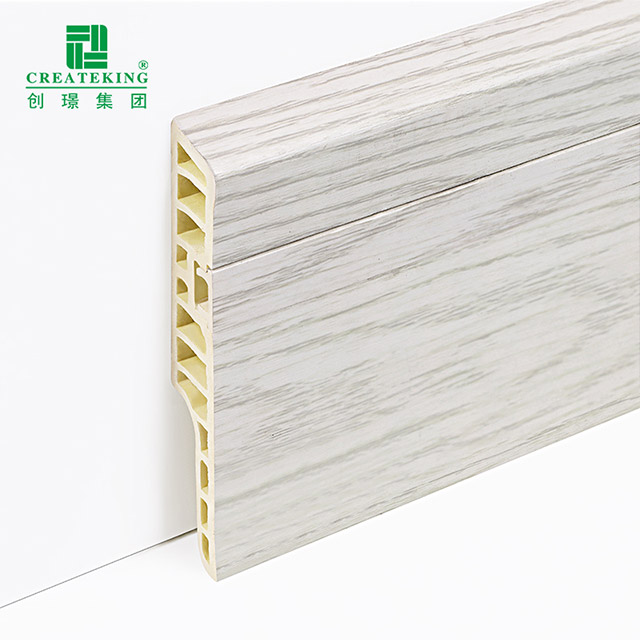 Papan Skirting Lantai Kuku Tersembunyi PVC 100*15mm
