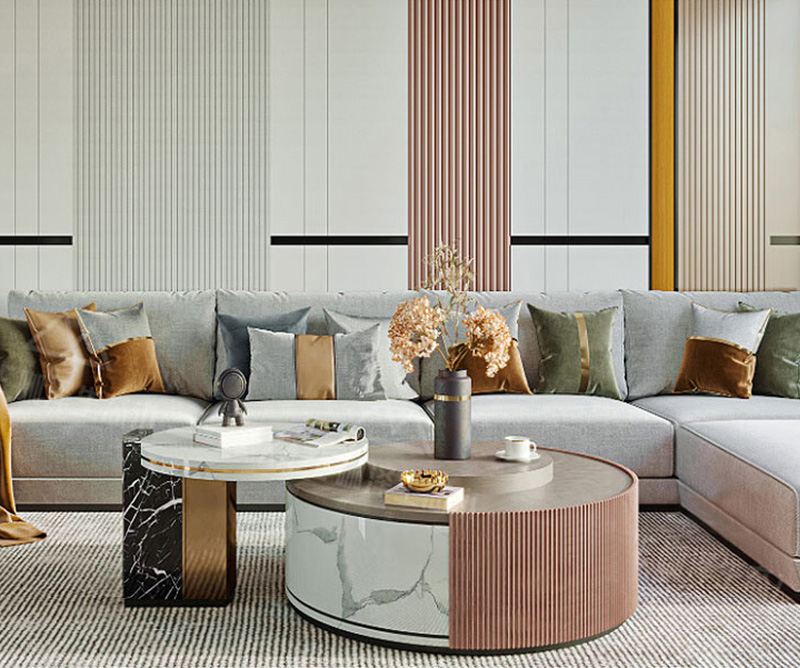 Panel dinding bergalur WPC mewah