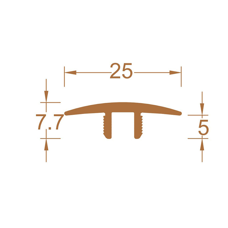 Jalur tepi lantai kayu berbentuk T yang disesuaikan