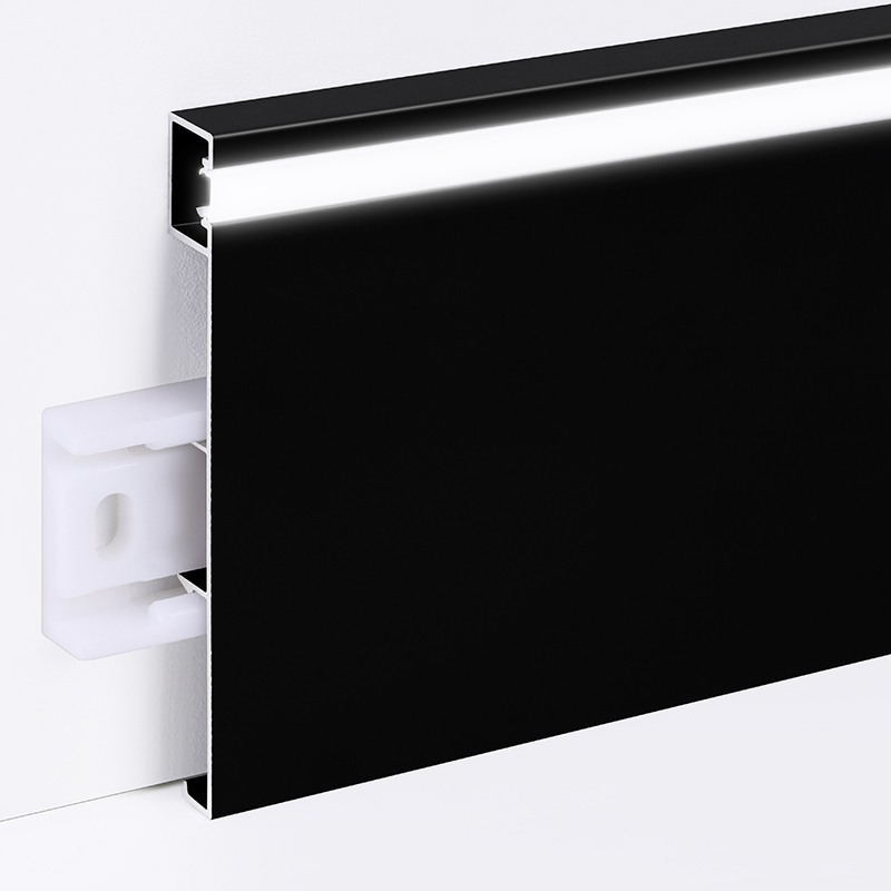 Papan skirting dengan saluran dipimpin