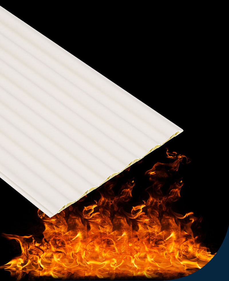 Panel dinding bergalur WPC kalis api