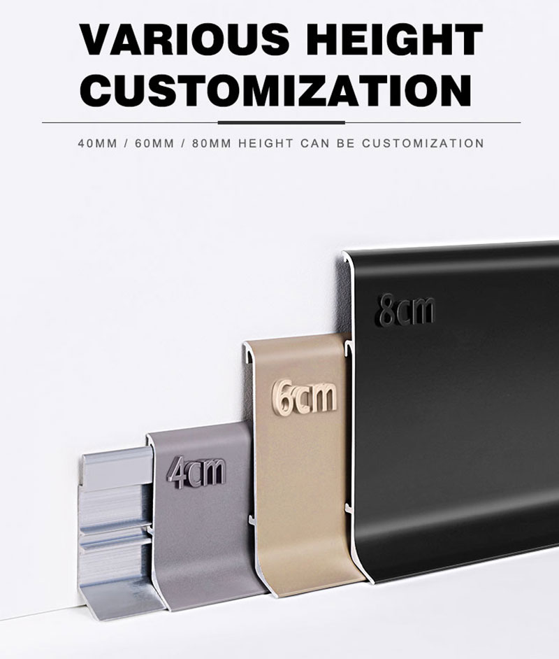 Skirting logam mewah 