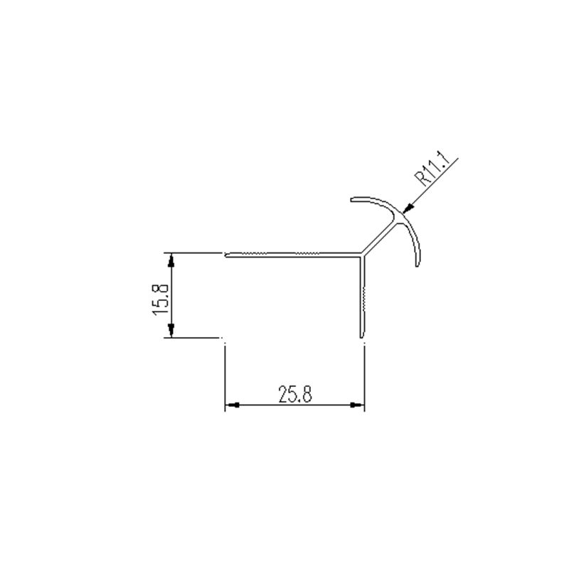 Kemasan jubin sudut luar