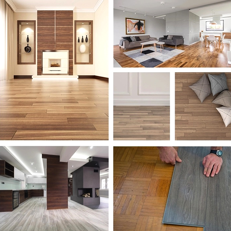 Lantai Papan Vinyl Tampak Kayu Steril