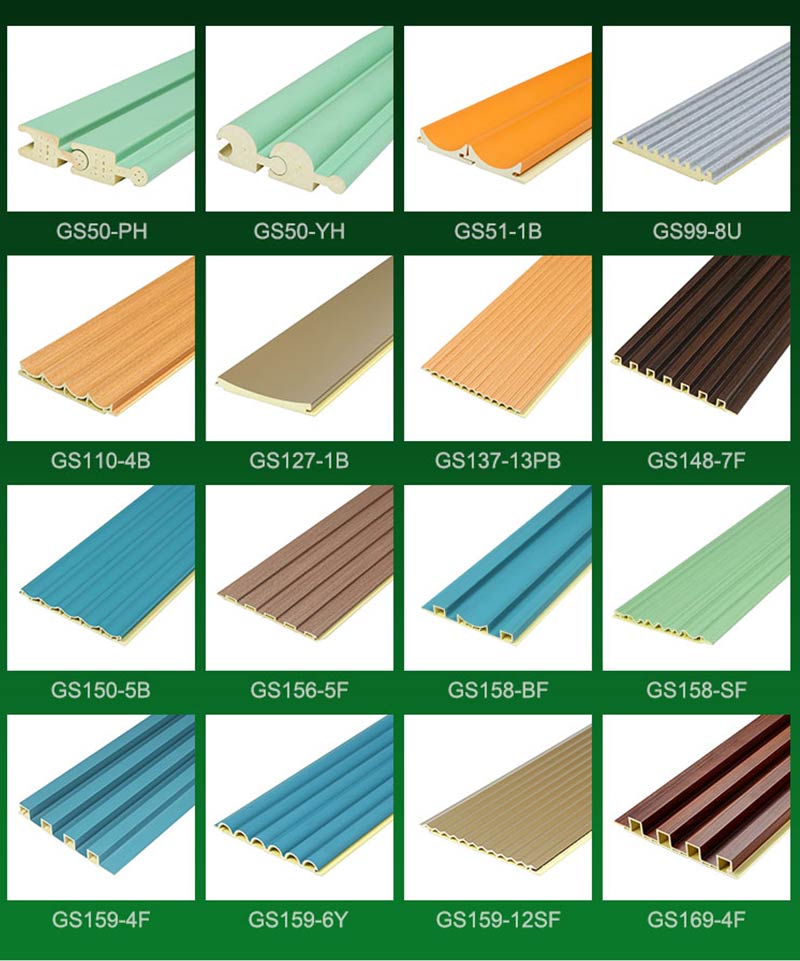 Pelbagai Saiz dalaman panel dinding WPC