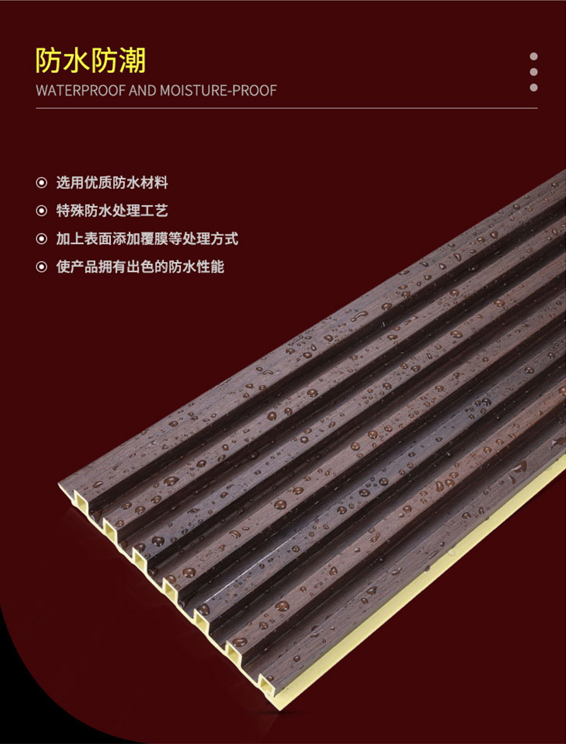 Panel dinding bergalur WPC kalis air