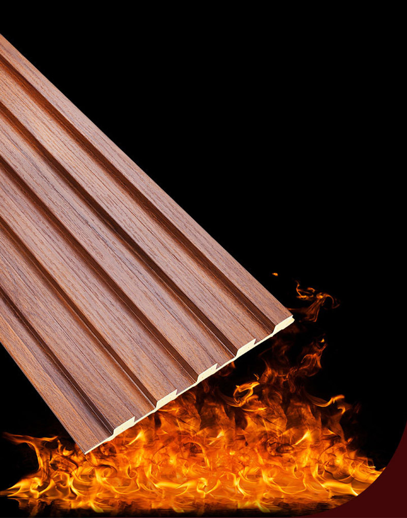 Panel bergalur kayu kalis api