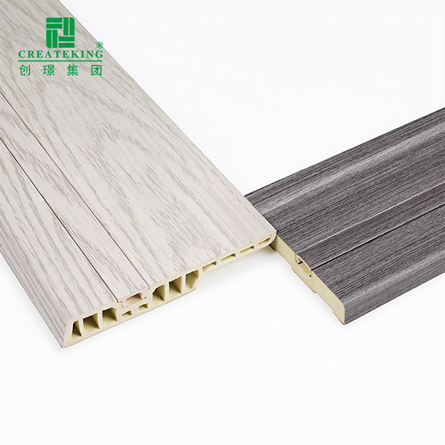 Papan Skirting Lantai Kuku Tersembunyi PVC 100*15mm