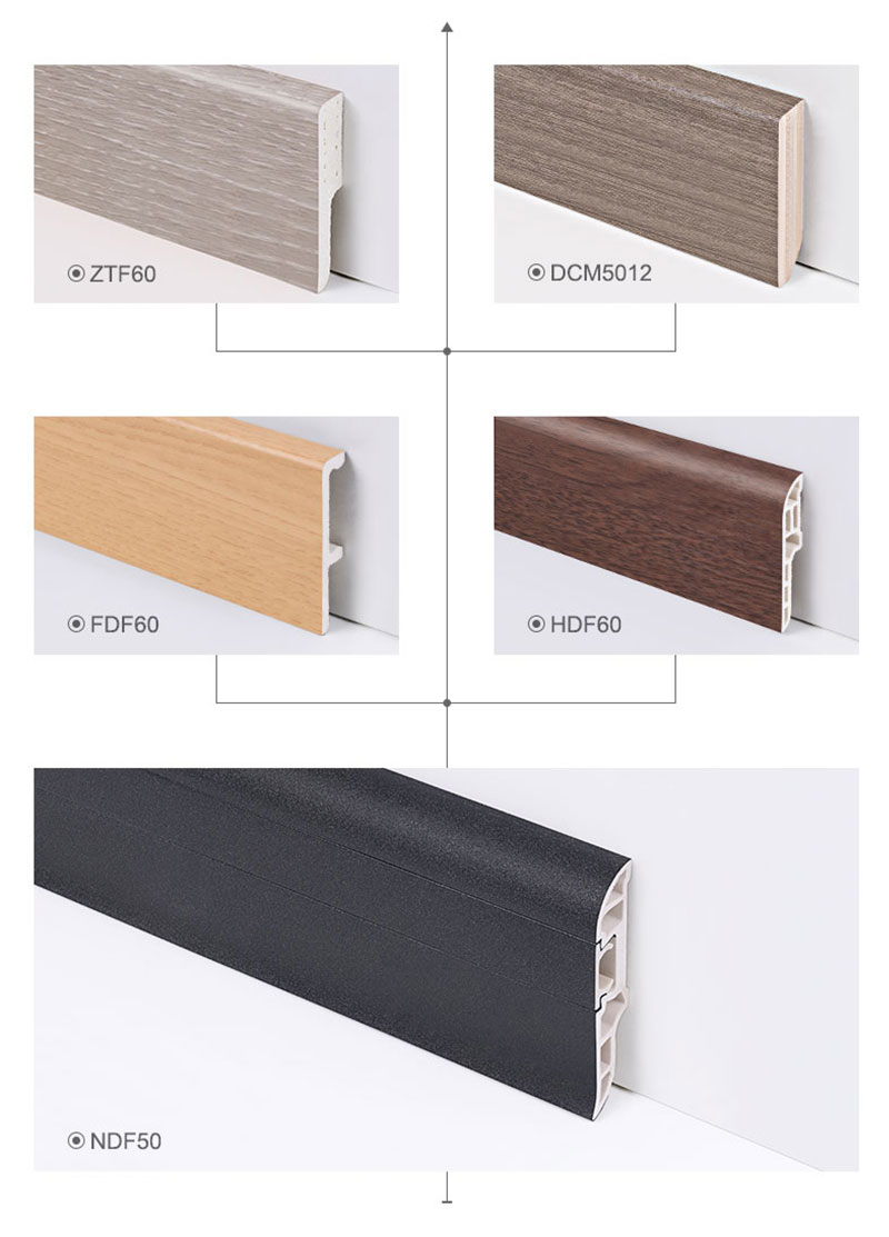Papan skirting coklat tersuai