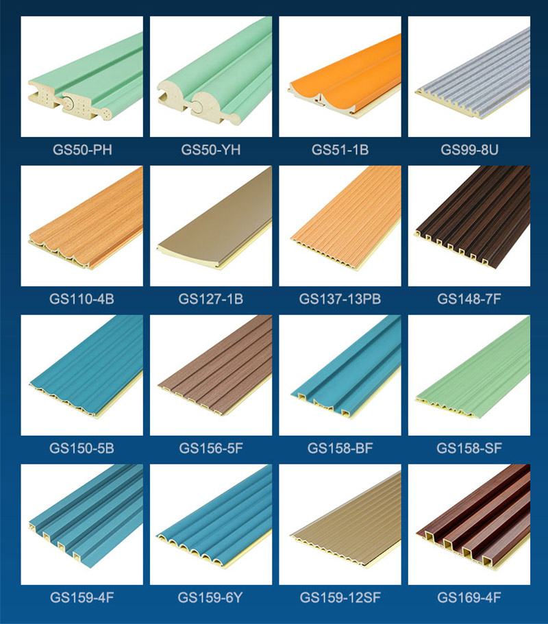 Pelbagai Saiz Pelapisan dinding bergalur