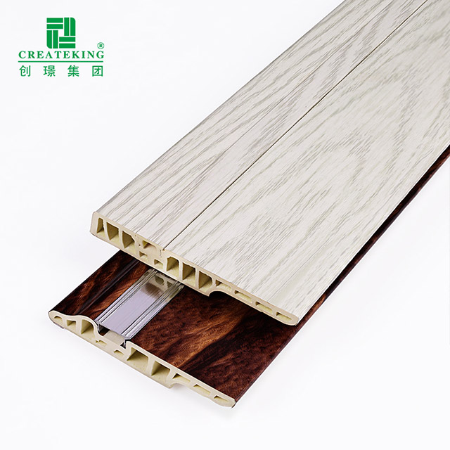 Papan Skirting Lantai Kuku Tersembunyi PVC 100*15mm