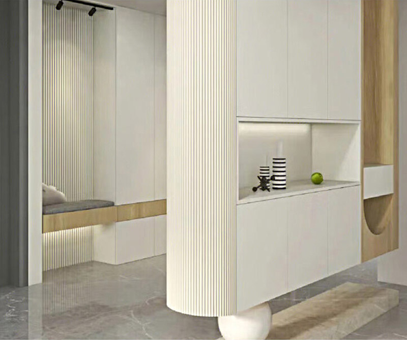 Bahagian dalam panel dinding WPC yang disesuaikan