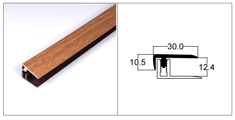Trim Tepi Lantai PVC 30*10.5mm berbentuk F