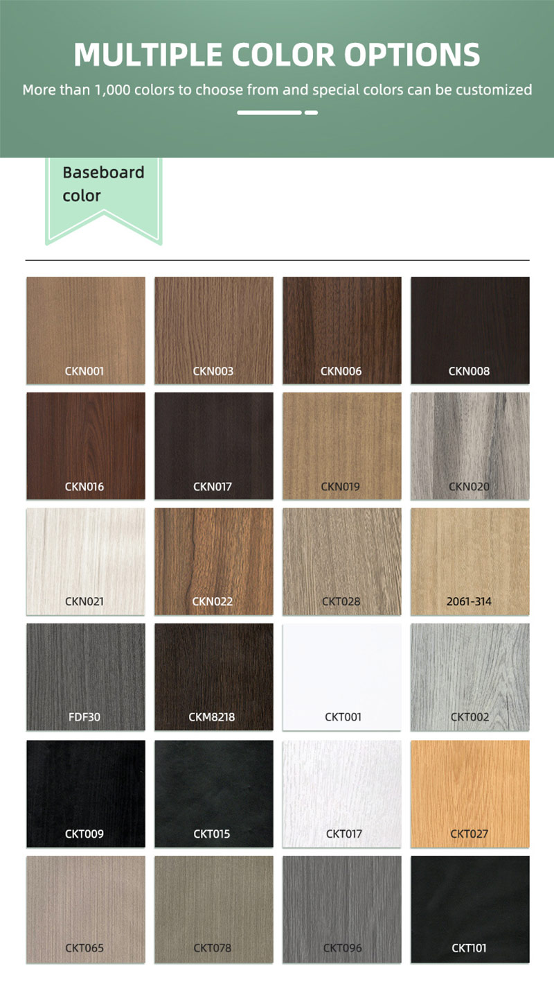 Pilihan warna papan skirt PVC