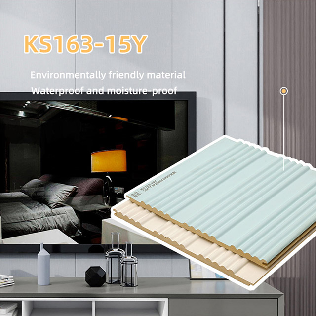 Panel Dinding Bergalur Pepejal 164*7.8mm Melengkung