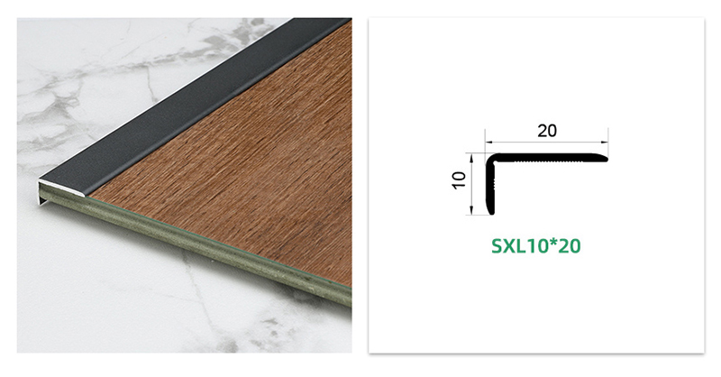 Jalur Perlindungan Tepi Lantai Aluminium Berbentuk L