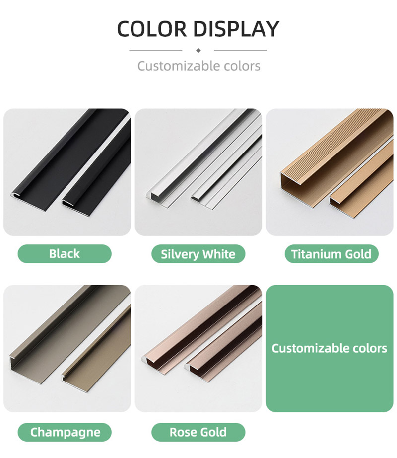 Kemasan Tepi Lantai Aluminium Saluran-C