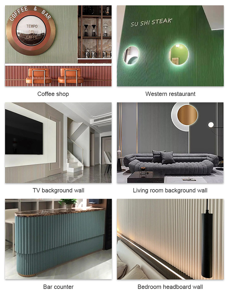 Panel Dinding WPC Reka Bentuk Separuh Bulatan