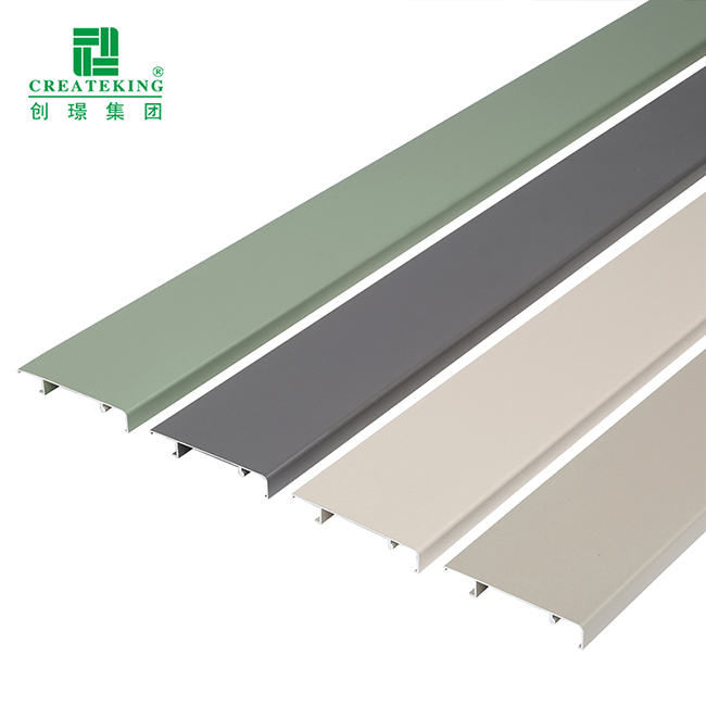 Papan Skirting Aluminium Dinding Pemasangan Mudah Pengilang Foshan