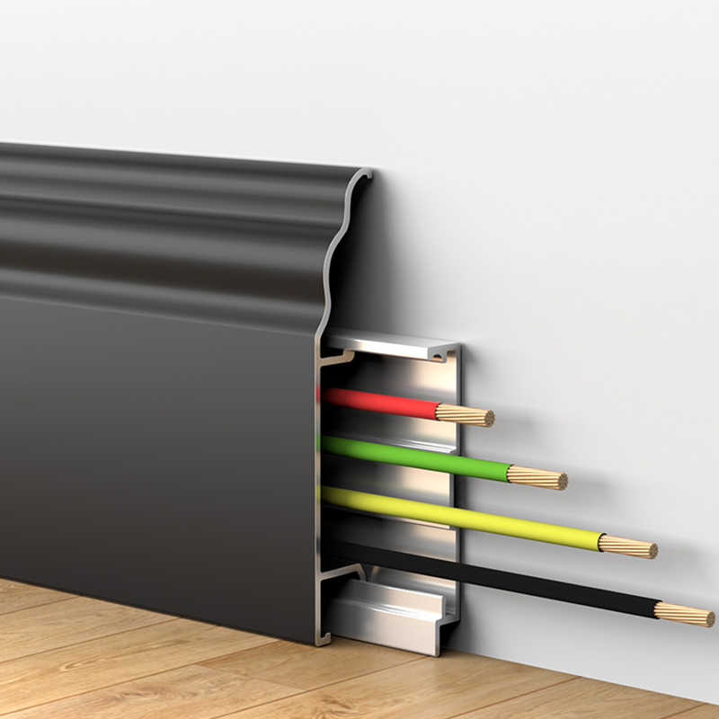 Papan skirting aloi aluminium gaya Perancis 50*12mm