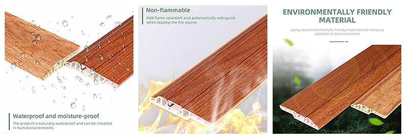 70*13.5mm PVC Lambs Lidah Skirting Papan