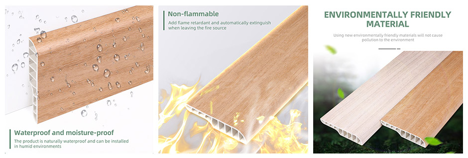 Papan Skirting Pensil PVC 75*15mm