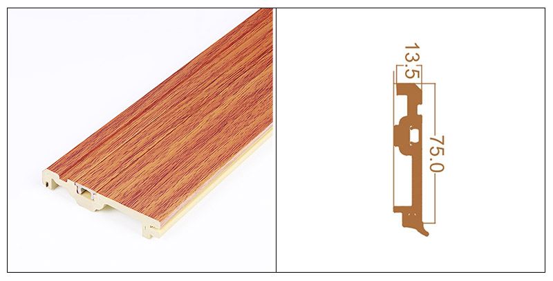 Profil Skirting Kuku Tersembunyi WPC 75*13.5mm