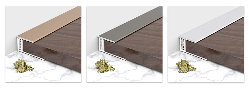 18*11.3mm Trim Tepi Lantai Aluminium Aloi Tunggal Berbentuk T