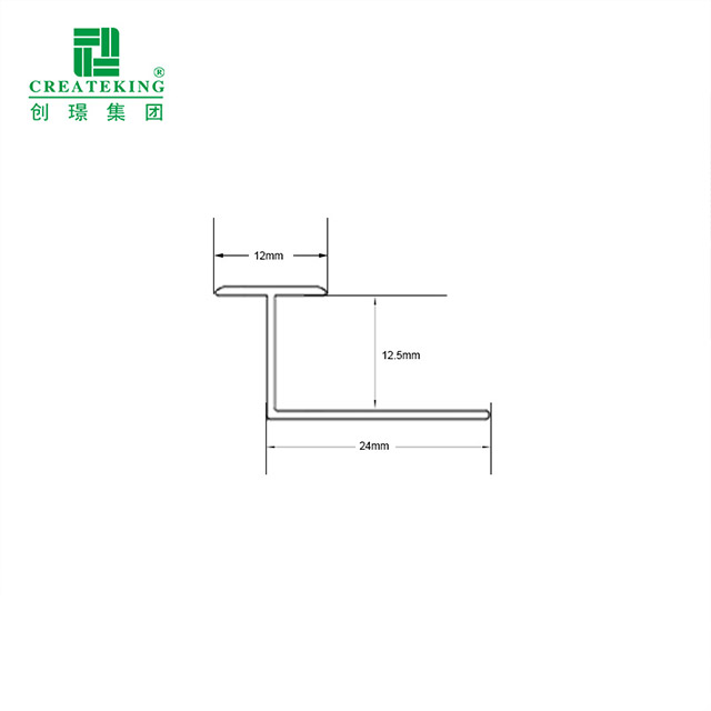 Trim Tepi berbentuk T 12x12.5mm