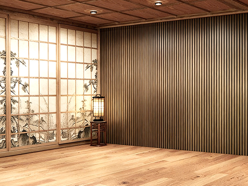 Panel Bergalur Kayu Pepejal