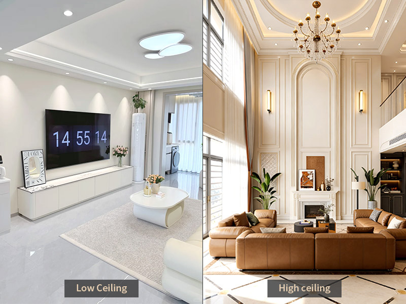 Panduan ketinggian papan skirting dalam untuk siling rendah vs tinggi