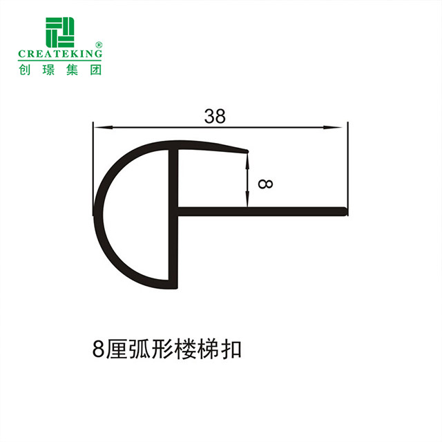Hidung Tangga PVC Bulat 40*20mm