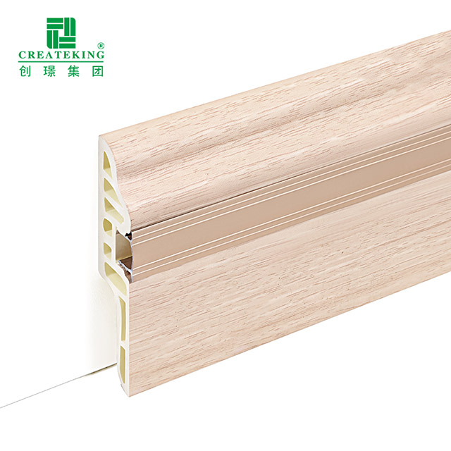 75*15mm PVC Lambs Lidah Kuku Tersembunyi Papan Skirting