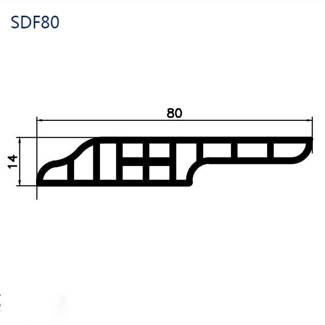Papan Skirting PVC Bijian Kayu Kalis Air 8cm untuk Hiasan Rumah-SDF80