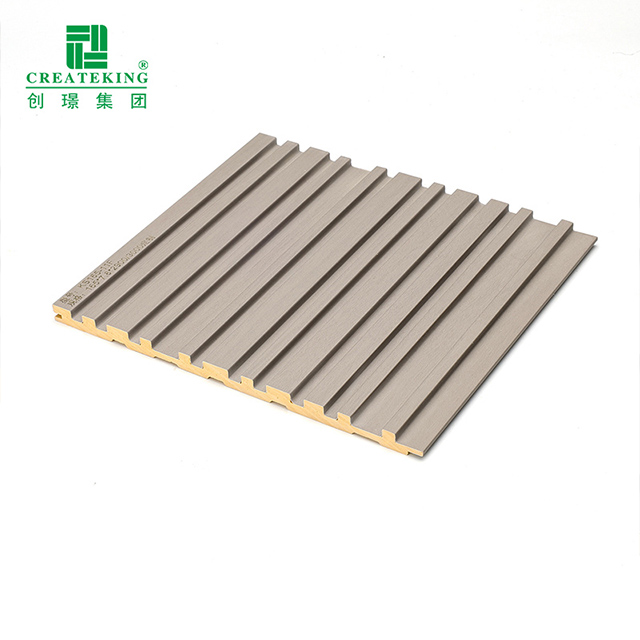 Panel Dinding Bergalur Pepejal PVC Anti-cendawan 165*7.8mm