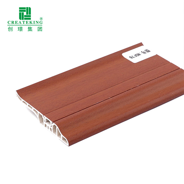 78*17mm PVC Lambs Lidah Kuku Tersembunyi Papan Skirting