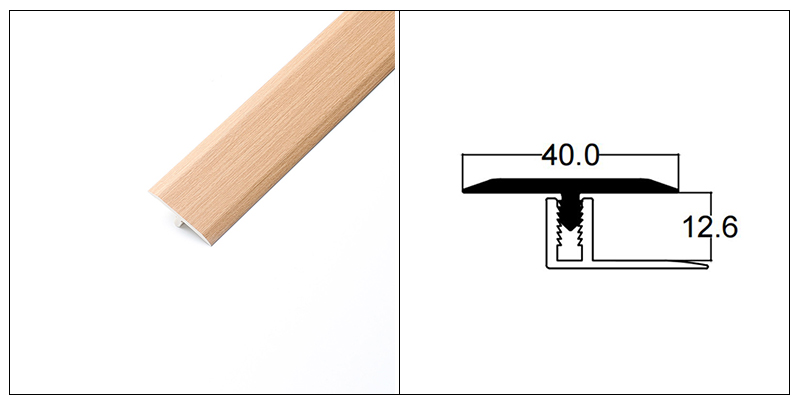 Jalur tepi lantai berbentuk PVC T