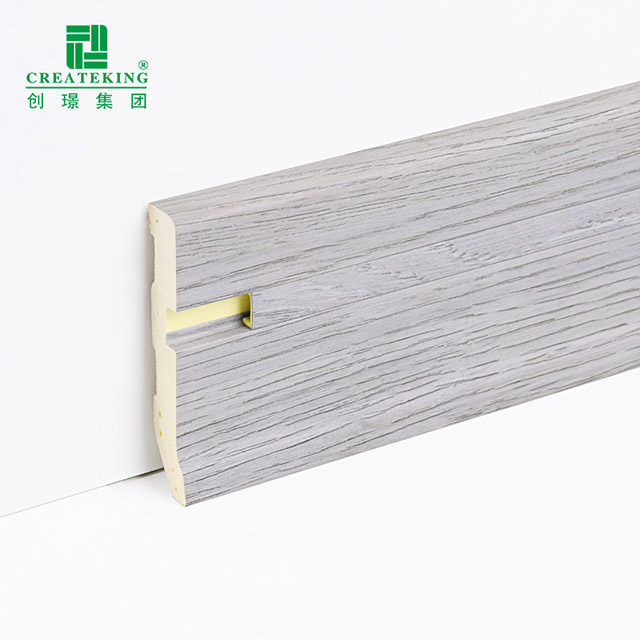 Papan Skirting Pepejal Kuku Tersembunyi PVC 75*15mm