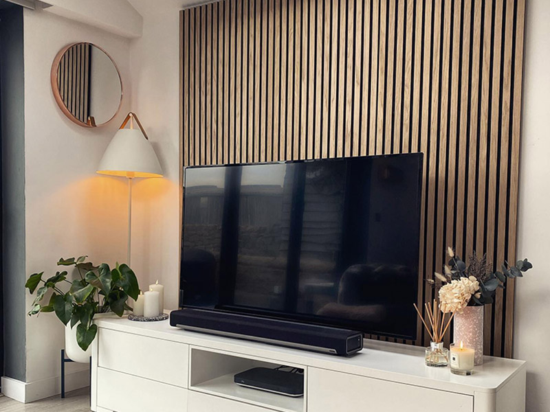 panel dinding selat kayu