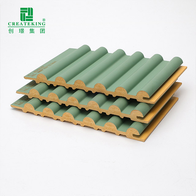 Panel Dinding Pepejal Separuh bulat Luar PVC 156*12.8mm